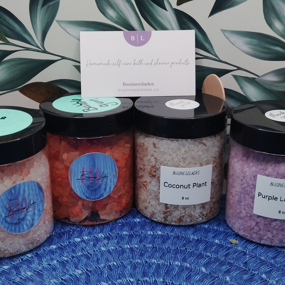 Bath Salts Set - Pink, Orange, Purple